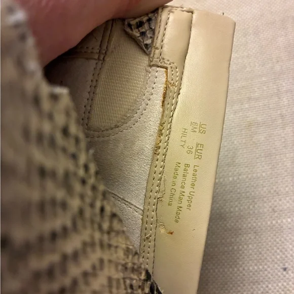 Sam Edelman Snake-Print Pointed Ankle Boots - Beige & Black - Picture 7 of 10